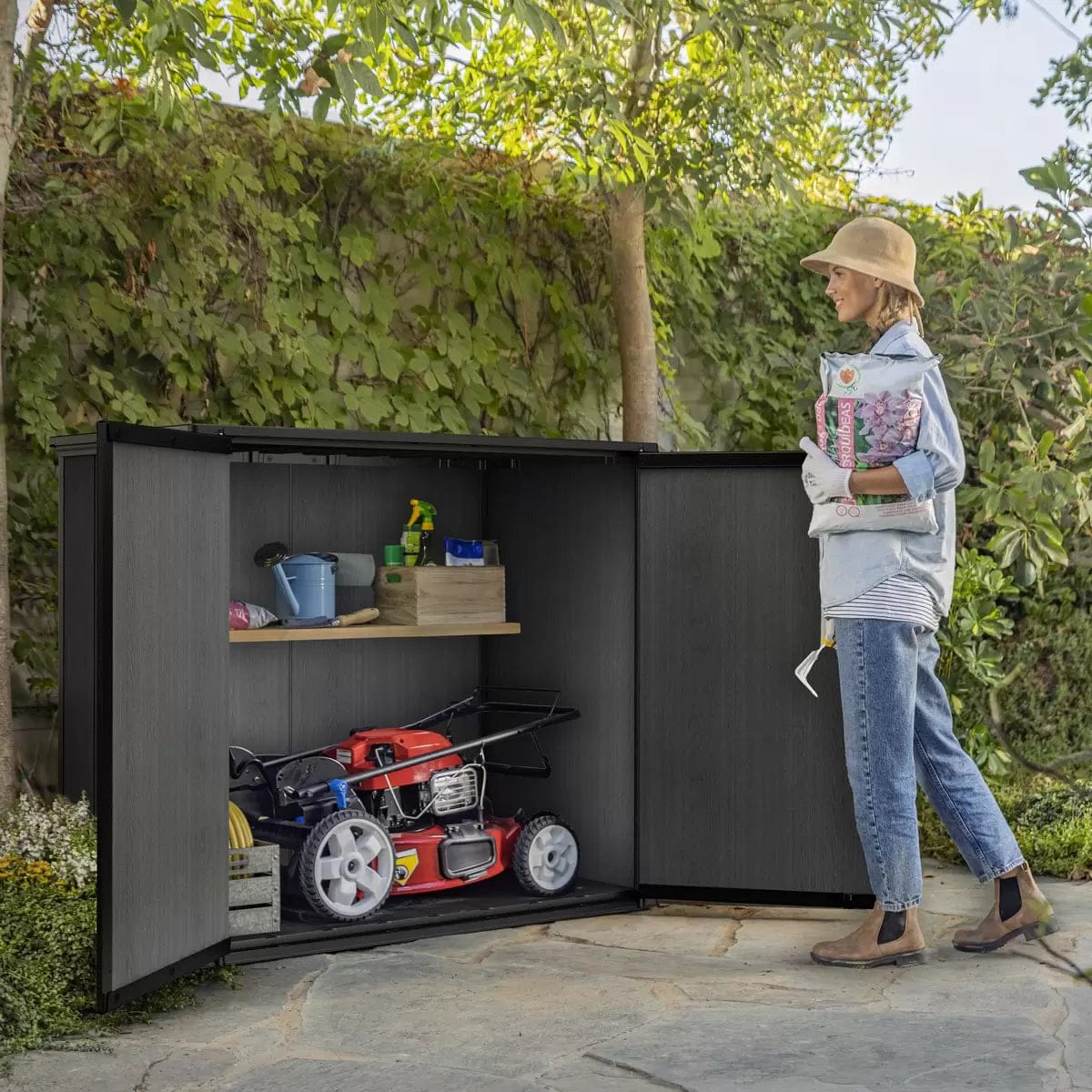 Keter Cortina Bella 4′ x 2′ Plastic Vertical Storage Shed - Image 4