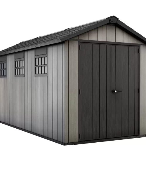 Keter 7.5′ x 15′ Oakland Heavy Duty Plastic Shed – Grey